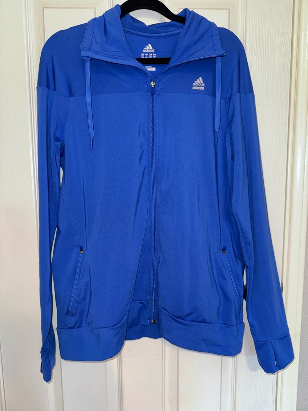 adidas Blue Techfit Zip-Up Hoodie